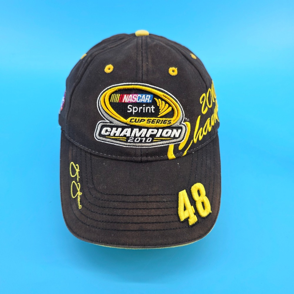 Chase Authentics Jimmie Johnson 48 NASCAR 2010 Champion Hat Black Adjustable Cap